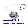 LLAVERO PLASTICO PORTAETIQUETAS GDE.38X60MM+ANILLA BLANCO A4712 (CAJA 100 UNIDADES)