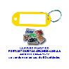 LLAVERO PLASTICO PORTAETIQUETAS GDE.38X60MM+ANILLA AMARI. A47172 (CAJA 100 UNIDADES)