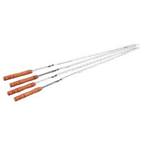 BAMBU ACC.BARBACOA SET 4 PINCHOS METAL M-MADERA 42 CM 420102