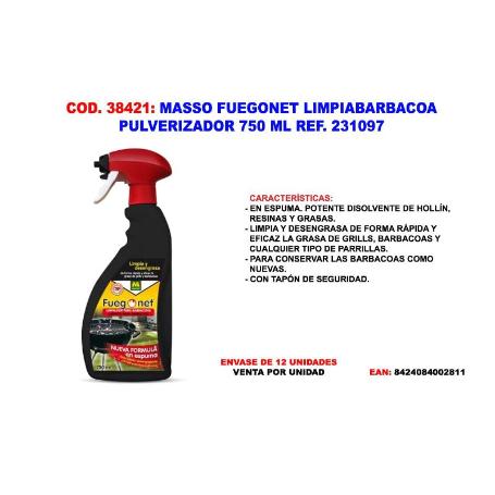 MASSO FUEGONET LIMPIABARBACOA PULVERIZADOR 750ML 231097