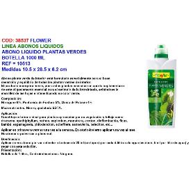 FLOWER ABONO LIQUIDO PLANTAS VERDES BOTELLA 1000ML 10513