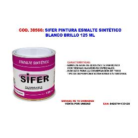 SIFER PINTURA ESMALTE SINTETICO BLANCO BRILLO 125 ML