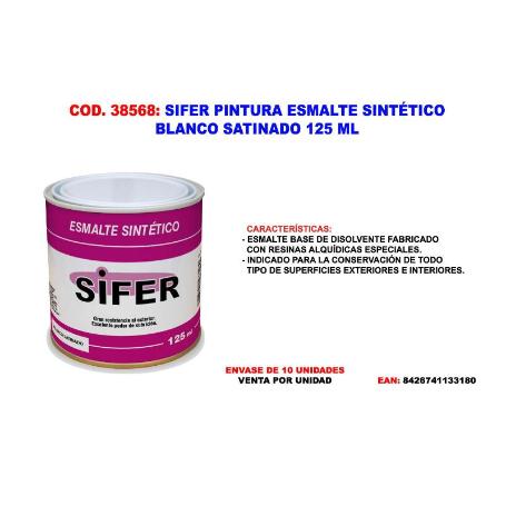 SIFER PINTURA ESMALTE SINTETICO BLANCO SATINADO 125 ML