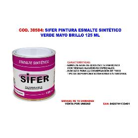 SIFER PINTURA ESMALTE SINTETICO VERDE MAYO BRILLO 125 ML