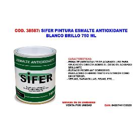 SIFER PINTURA ESMALTE ANTIOXIDANTE BLANCO BRILLO 750 ML