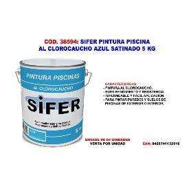 SIFER PINTURA PISCINA AL CLOROCAUCHO AZUL SATINADO 5 KG