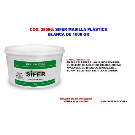 SIFER MASILLA UNIVERSAL PLASTICA TAPA GRIETAS BLANCO 1000 GR