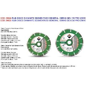 RUBI DISCO DIAMANTE SEGMENTADO GENERAL  OBRAS SEV-230 PRO 25916