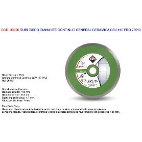 RUBI DISCO DIAMANTE CONTINUO GENERAL CERAMICA CSV-115 PRO 25910