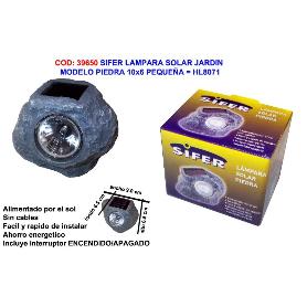 SIFER LAMPARA SOLAR PIEDRA 10X6 PEQUEÑA HL8071