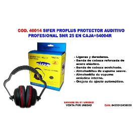 SIFER PRO PROTECTOR AUDITIVO OREJERA AJUSTABL SNR 25 CAJA 54004R