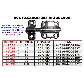 AVL PASADOR 384 NIQUEL 100 MM (CAJA 10 UNIDADES)