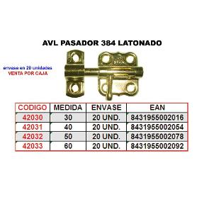 AVL PASADOR 384 LATONADO 60 MM. (CAJA 12 UNIDADES)