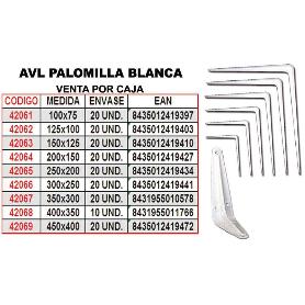 AVL PALOMILLA BLANCA 150X125        1941-0 (CAJA 24 UNIDADES)