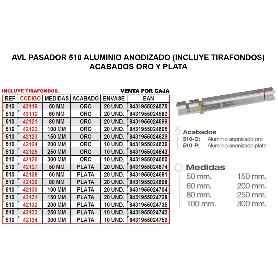 AVL PASADOR 510 ALUMINIO   50 MM ORO