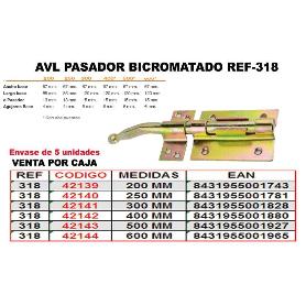 AVL PASADOR 318 BICROMATADO 250 MM WL320 (CAJA 5 UNIDADES)