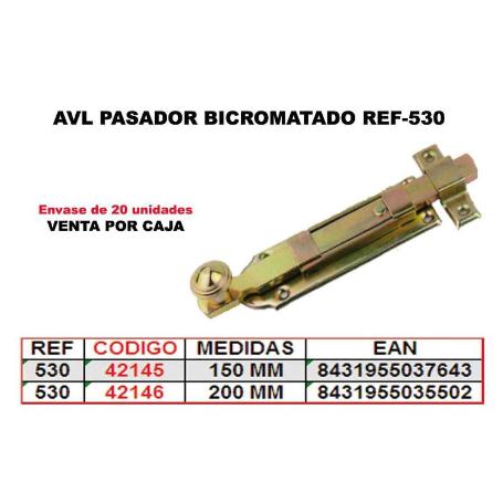 AVL PASADOR 530 BICROMATADO 150 MM (CAJA 20 UNIDADES)