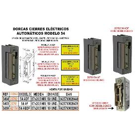 DORCAS CIERRE ELECT.AUTOM. 54-ABDF+DESBL.DESLZ.S-PLACA S-5438-B2