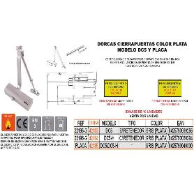 DORCAS PLACA PARA CIERRAPUERTAS DC5 Y DC5-H GRIS