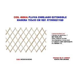 PLUVIA ENREJADO EXTENSIBLE MADERA  150X50 CM RT0908211QD