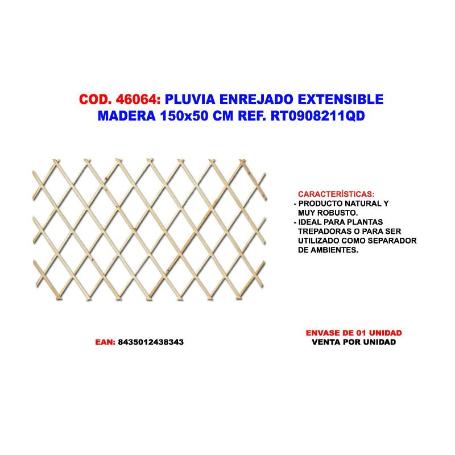 PLUVIA ENREJADO EXTENSIBLE MADERA  150X50 CM RT0908211QD