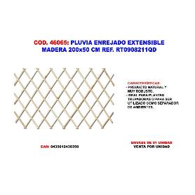 PLUVIA ENREJADO EXTENSIBLE MADERA  200X50 CM RT0908211QD