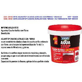 CEYS AGUASTOP CAUCHO ACRILICO CON FIBRAS 1 KG ROJO 903309