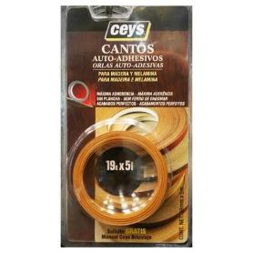 CEYS CANTO AUTOADHESIVO 5 METROSX19 MM BL.SAPELI 850402