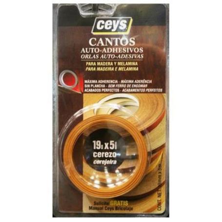 CEYS CANTO AUTOADHESIVO 5 METROSX19 MM BL.CEREZO 851102