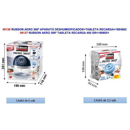 HENKEL RUBSON AERO 360º DESHUMIDIFICADOR+TABLETA RECARG 1898051