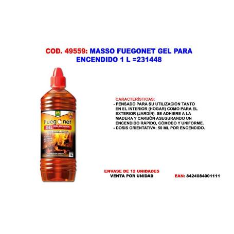 MASSO FUEGONET GEL PARA ENCENDIDO 1 L  231448