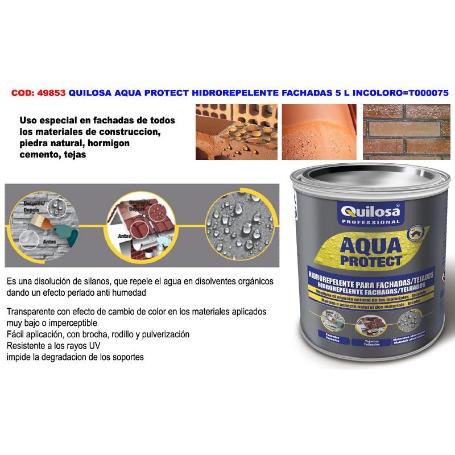 QUILOSA AQUA PROTECT HIDROREPELENTE FACHADAS 5 L INCOLO 10042179