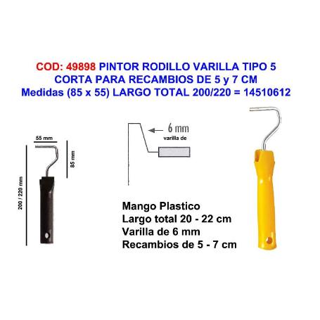 PINTOR MANGO VARILLA RODILLO CORTA 5 (85X  55)LARGO 220 14510612