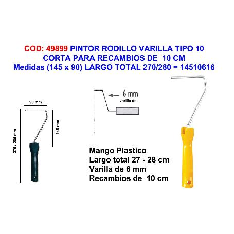PINTOR MANGO VARILLA RODILLO CORTA 10 145X 90)LARGO 280 14510616
