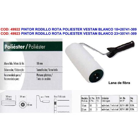 PINTOR RODILLO ROTA POLIESTER PARECES-TECHOS 23 CM 30741-309