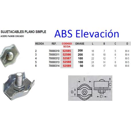 AVL SUJETACABLES PLANO SIMPLE 6 CINCADO 70000314