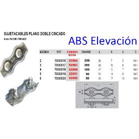 AVL SUJETACABLES PLANO DOBLE  4  CINCADO 70000318