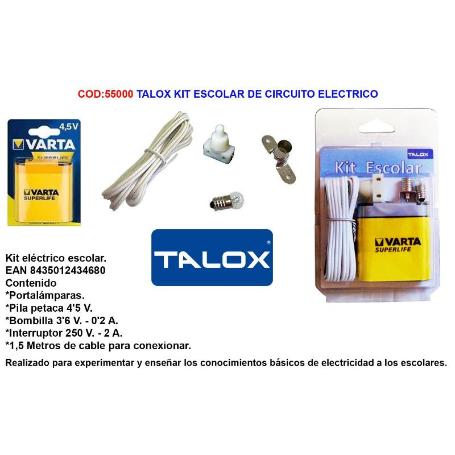 TALOX KIT ESCOLAR DE CIRCUITO ELECTRICO