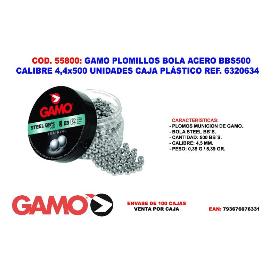 GAMO PLOMILLOS BOLA ACERO BBS500 CAL  4,4X500 UND C-PLAS 6320634