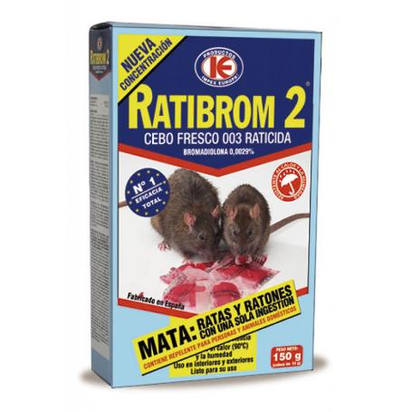 RATICIDA RATIBROM-2 CEBO FRESCO 003 150 GR (CEBOS 10 GR) D01.311