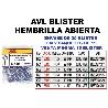 AVL BLISTER HEMBRILLA ABIERTA 14X25 ZINCADA  1700 (CAJA 15 UNIDADES)