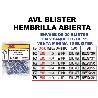 AVL BLISTER HEMBRILLA-CANCAMO ABIERTA 16X30 ZINCADA  1731 (CAJA 15 UNIDADES)