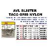 AVL BLISTER TACO GRIS NYLON   4 MM     2110 (CAJA 15 UNIDADES)