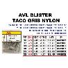 AVL BLISTER TACO GRIS NYLON   5 MM     2127 (CAJA 15 UNIDADES)