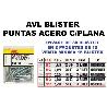 AVL BLISTER PUNTA ACERO 2,2X25 CABEZA PLANA ZINCADA   1595 (CAJA 15 UNIDADES)