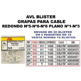 AVL BLISTER GRAPA CABLE TV  2417 (CAJA 15 UNIDADES)