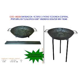 BARBACOA HIERRO REDONDA ESPIRAL 500X720MM PINT.ANTICALORICA 9546