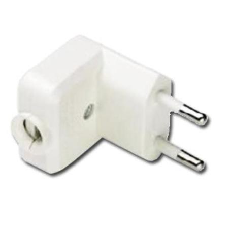 ELECTRICIDAD CLAVIJA BIPOLAR ACODADA BLANCA BLISTER 11006-50529