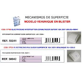 ELECTRICIDAD INTERRUPTOR-CONMUTADOR SUPERF.10A 250V  50041-91841