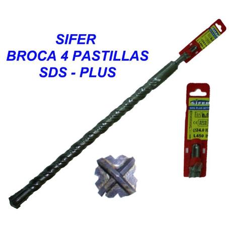 SIFER BROCA 4 PASTILLAS SDS-PLUS 10X260